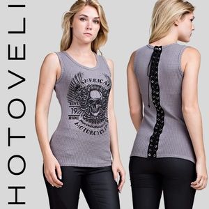 Hotoveli Be Vocal Biker Tank Top